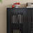 Mid Century Modern Fluted Hollowed Out Sideboard Cabinet-1534735612