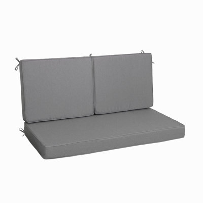 Outdoor Loveseat Cushion Set 48 X 24 Inch, Waterproof & 3-Year Fade Resistant Patio Furniture Cushions With Removable Cover, Ties And Hidden Zipper Fo