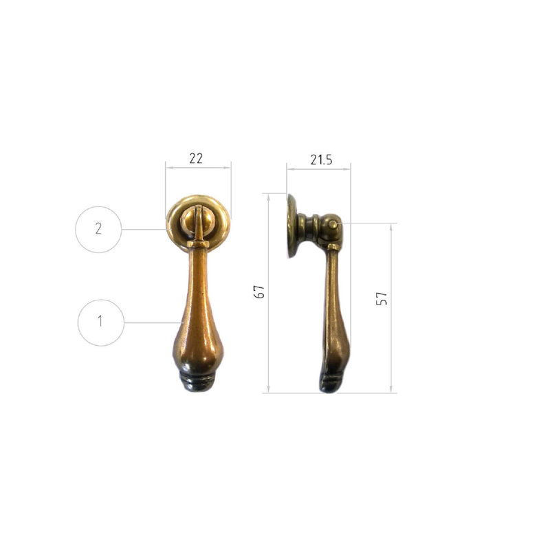 Brass Pendant Pull