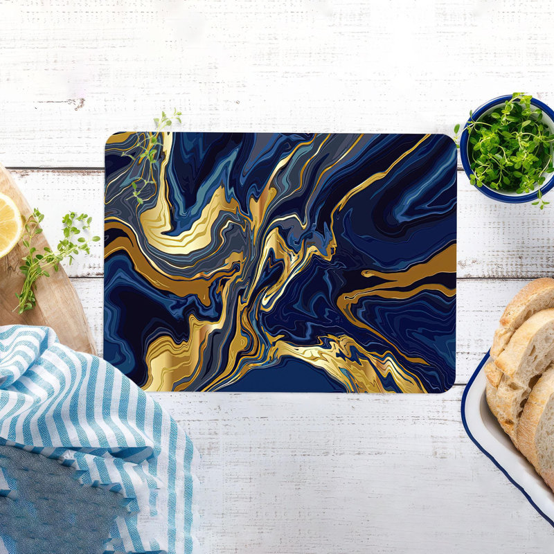 Abstract Pattern Glass Art Print Featuring Alcohol Ink Design on a Tempered Glass-Like Background Ideal for Modern Home Decor