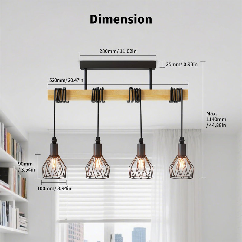 4 - Light Matte Black Lantern Pendant