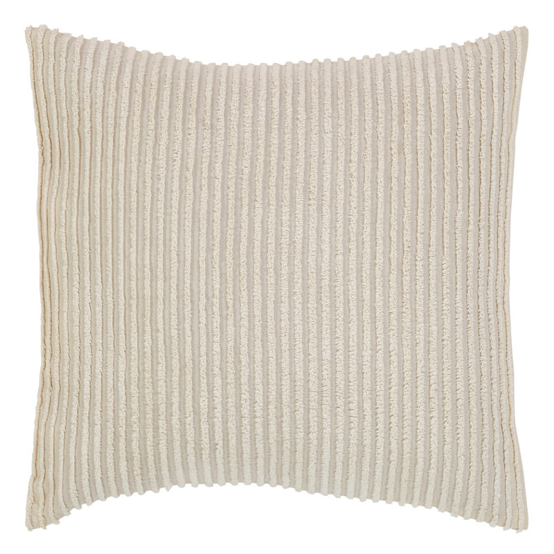 Ivory Cotton Chenille Tufted Euro Sham
