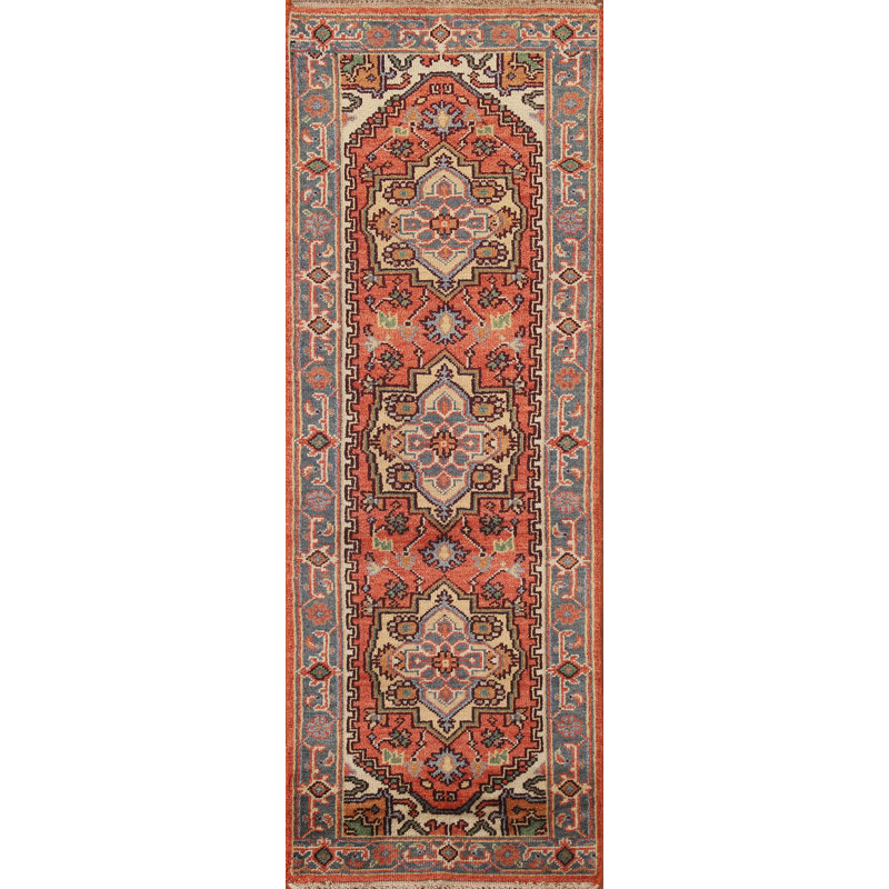 Tapis de couloir traditionnel en laine 3 x 8