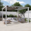 Pergola en aluminium avec finition thermolaquée et toile réglable Florence-2104910340-2060252059