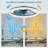  24" Modern Black Ceiling Fan with Light & APP Remote Dimmable Wave-Shaped  Flush Mount Fandelier-1265667046