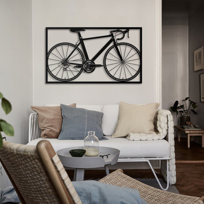 Accessoire mural décoratif en métal, 100% acier, finition noire, 21,7 po x 37,4 po | Épaisseur durable de 1,5 mm | Léger - seulement 5,7 lb | Parfait pour la décoration intérieure et les espaces de bureau, design élégant et moderne