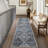 Boho Machine Washable Rug with Rubber Backing for Living Room Non-Slip Dining Room Rug Easy-Cleaning Floor Carpet for Bedroom Office Playroom_OKPHO_338N_Geometric_Gray-594701317