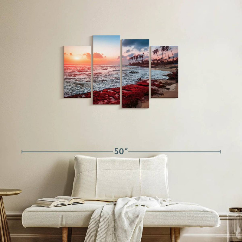 Gillard mer rouge coucher de soleil Gillard, H 22 po x l 36 po