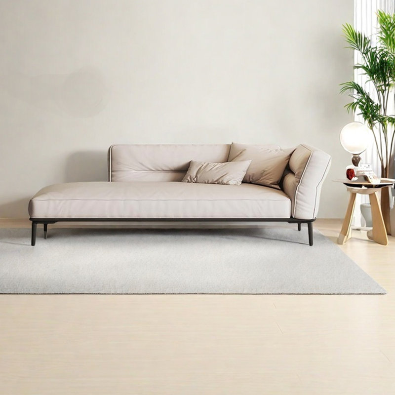 Chaise longue éponge moderne et minimaliste, Orienté à droite, Beige