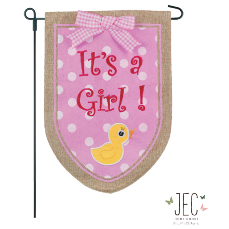 Ensemble de drapeaux en toile de jute 2 x 18 po Baby Duck