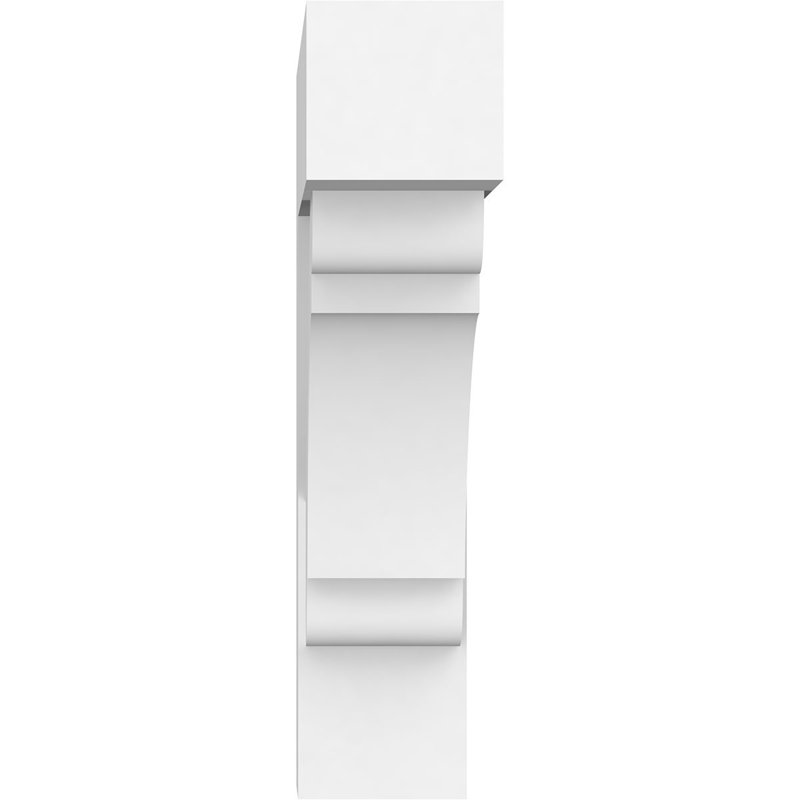 Support standard en uréthane avec extrémités en bloc brun clair, H 24 po x l 5 po x P 24 po