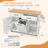 Rolling Kitchen Island Kitchen Cart with Tilt-out Trash Cabinet Island Table-333473051
