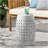 LILAC 12" Accent Side Table, Cylindrical Design End Table For Living Room, Family Room, Or Entryway, Industrial Style,Coffee Side Tables For Indoor Outdoor, White Color-1170168207