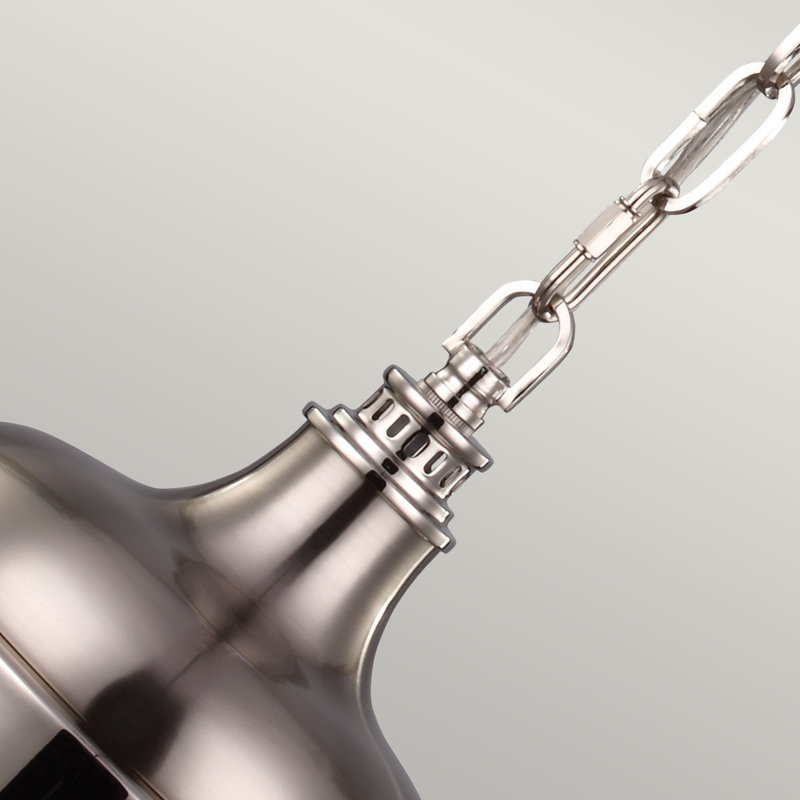 Taylor 1 - Light Unique/Statement Pendant, Polished Nickel/Brushed Steel