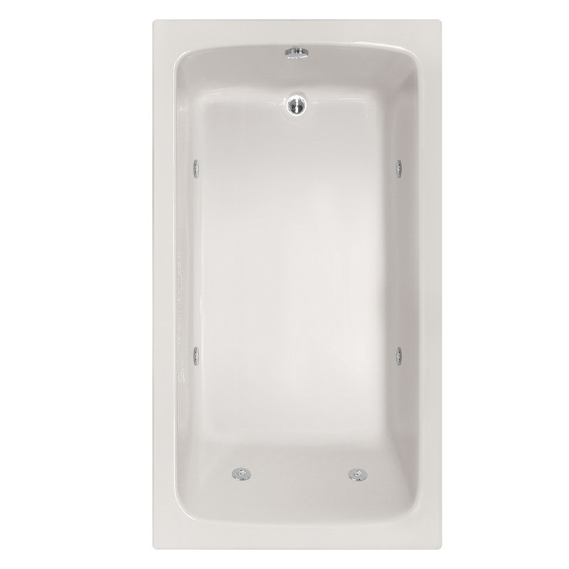 Melissa 72'' x 36'' Acrylic Bathtub, White, Matte Black