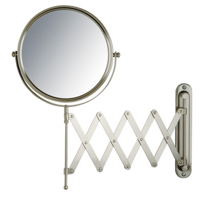 8" Wall Mount Magnified Extension Makeup Mirror