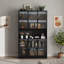 Armoire de rangement de 78,7 po de hauteur avec garde-manger et étagère à micro-ondes