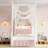 Metal Canopy Storage Bed with LED and USB Charging-717524613-717524610