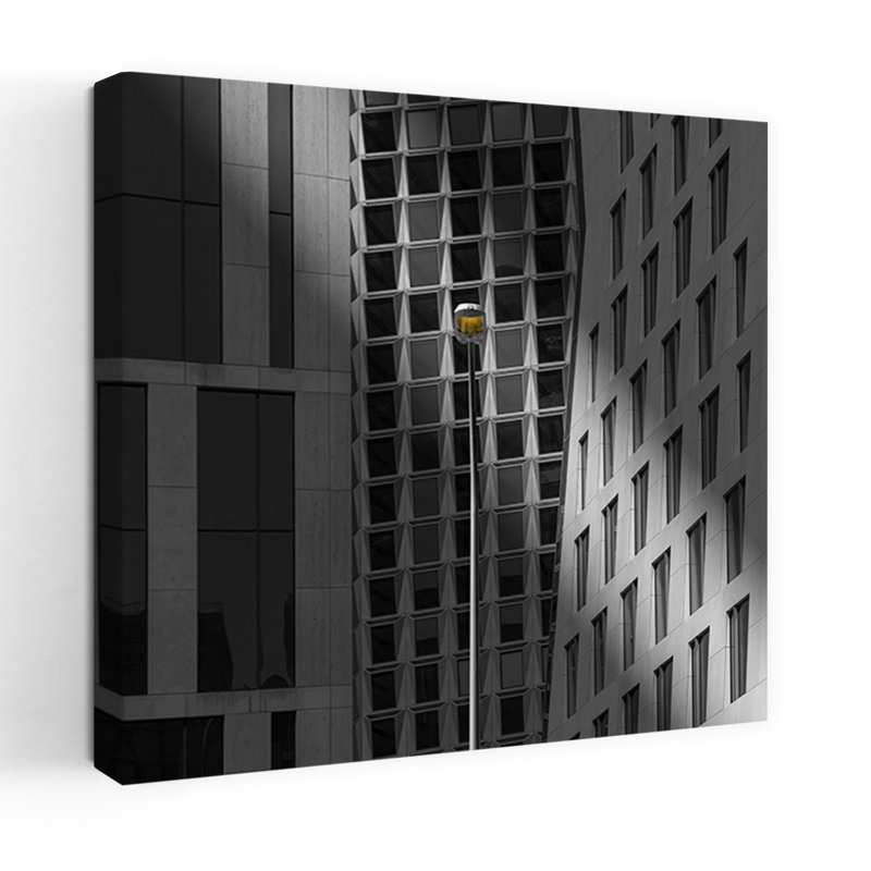 Art contemporain contemporain, architecture géométrique abstraite, H 24 po x l 24 po