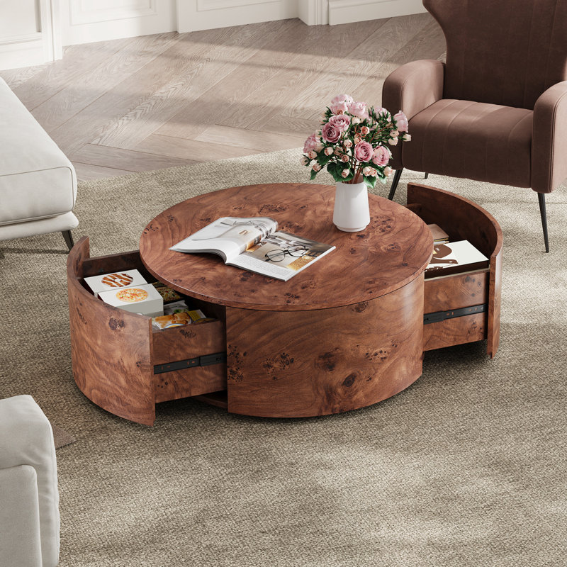 Robledo rotatif en bois avec 2 tiroirs