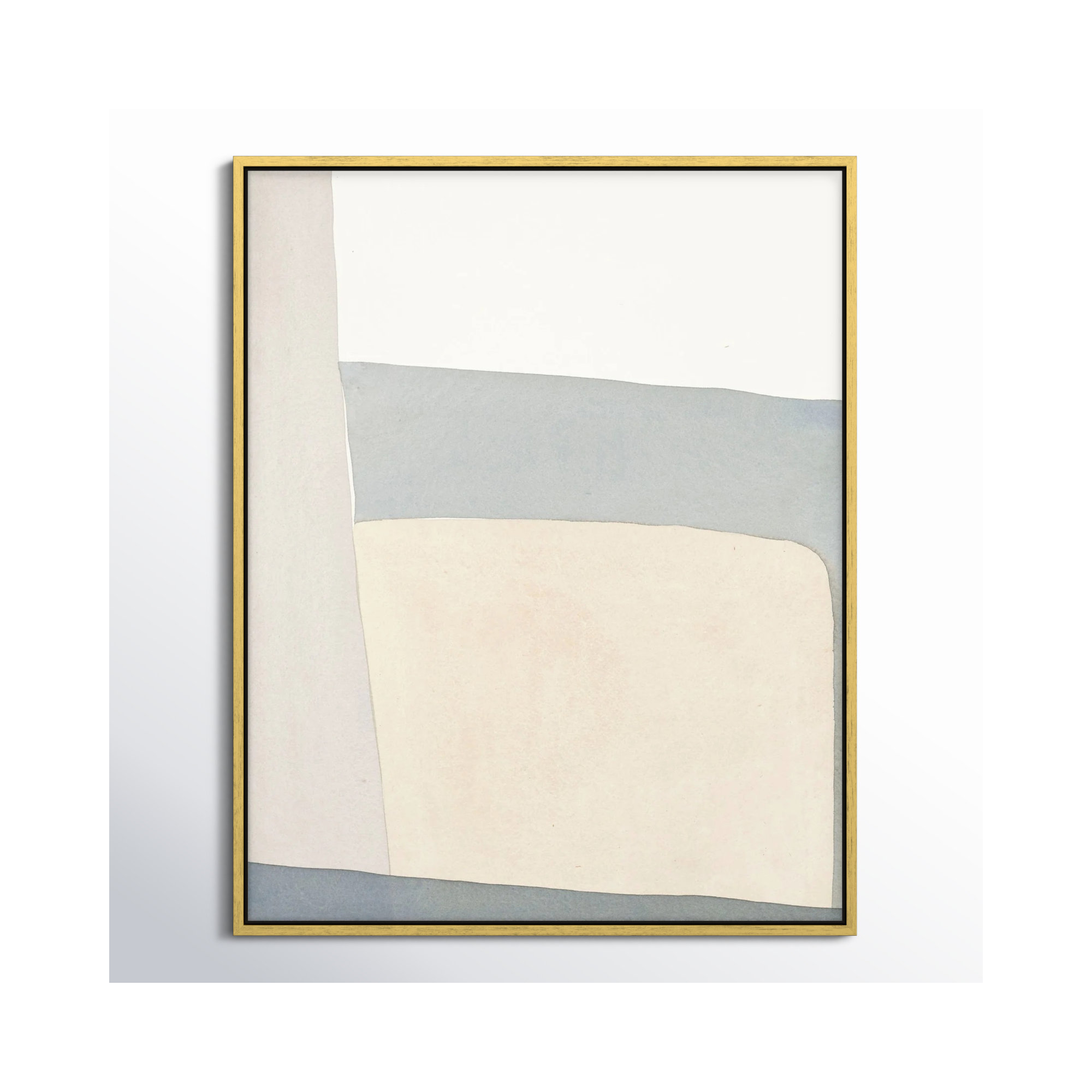 Simple Grey by Julia Balfour, 50" H x 40" W x 1.4" D, Gold Framed Canvas