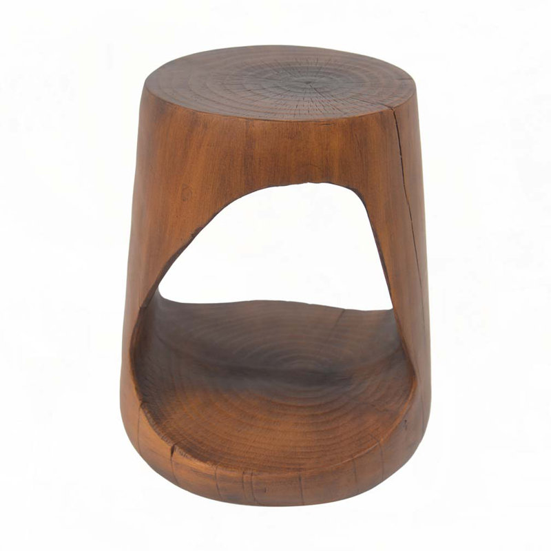 Table d'appoint MGO, texture semblable au bois, utilisation intérieure / extérieure, Brun antique