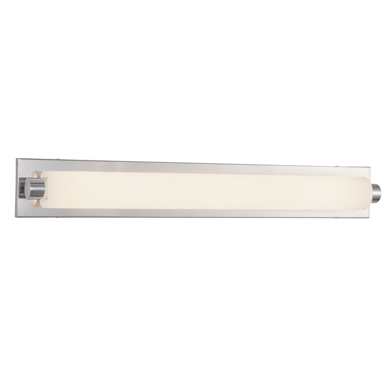 Charleston 31-in Black dimmable LED Bathroom Vanity Light, Chrome