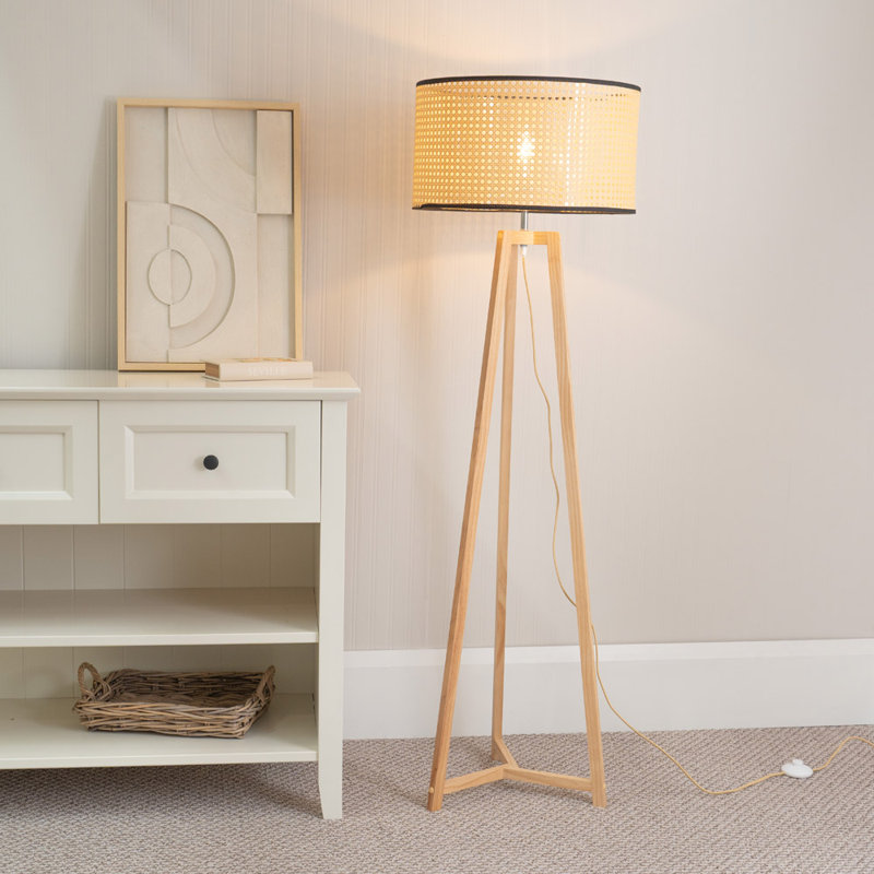 Rhavyn 148cm Natural Traditional Floor Lamp