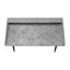 Bureau d'ordinateur, bureau personnel, ordinateur portable, tablettes de rangement, L 48 po, travail, stratifié gris pierre, métal noir, contemporain, moderne