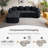 Chenille Boneless L-shaped Sectional Sofa With Curved Armrests And 4 Pillows, , Space-saving Compressed Design, Left-facing-1790057361