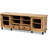  Modern Contemporary Oak Brown Wood 2 Drawer TV Stand
