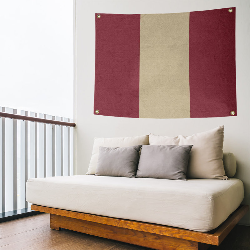 Tapisserie de polyester Arizona, H 26 po x l 36 po x P 1 po, Rouge brique / sable du désert / rouge brique