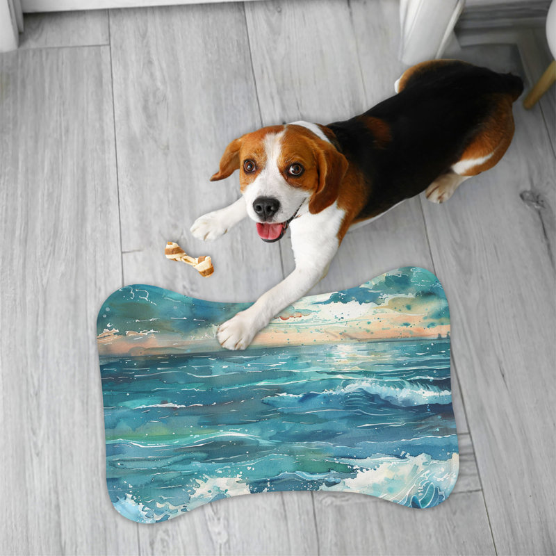 Tapis à motif d'os Vivid Ocean - 1 pièce