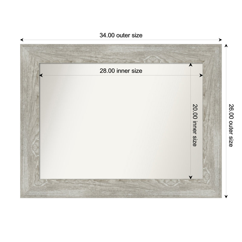 Miroir mural Dazion, 26 po x 34 po