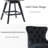 Swivel Tufted Nailhead Velvet Counter Height Bar Stools (Set of 2)-49511655