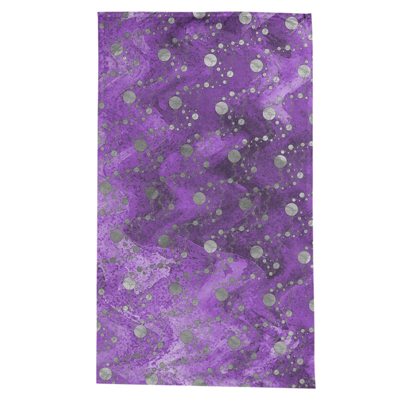 Leffel Abstract Tablecloth, Black/Purple/Gray