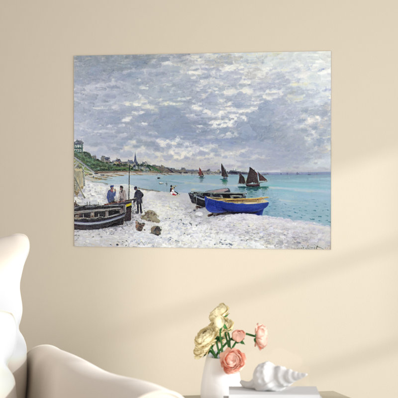 «The Beach at Sainte-Adresse», affiche brillante, H 17,5 po x l 24 po