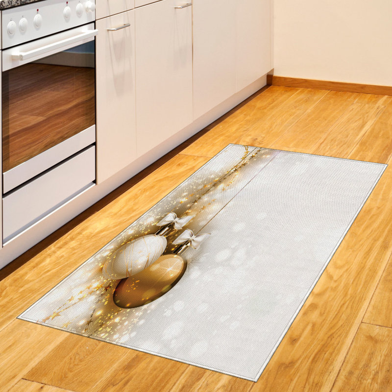 Flatweave Gold Area Rug, Rectangle 2'7" x 5'