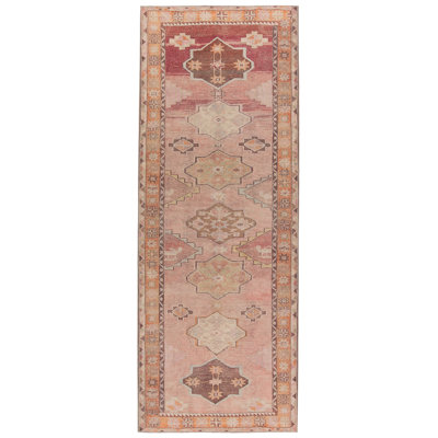 Debary Machine Washable Performance Orange/Pink/Brown Rug