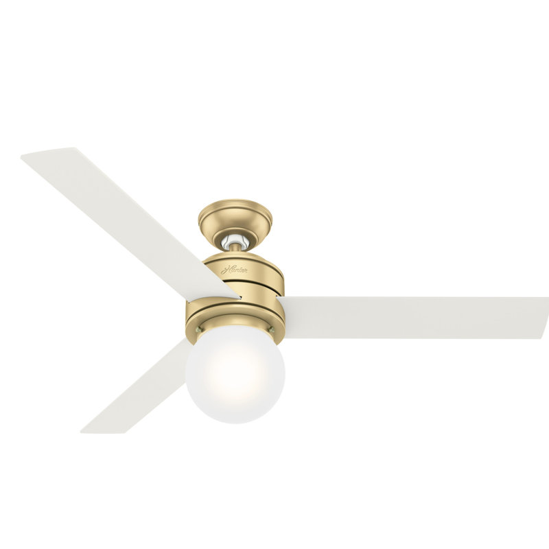 52" Allison 3 - Blade Standard Ceiling Fan with Lights and Remote