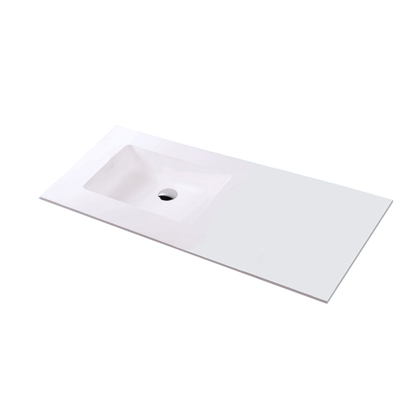 Kubitop 48.5'' W Vanity Top, Gloss White, Left