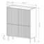 High Four-Door Beige Chest of Drawers