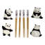 «Happy Panda Bears», ensemble de 2 baguettes à sauces en céramique