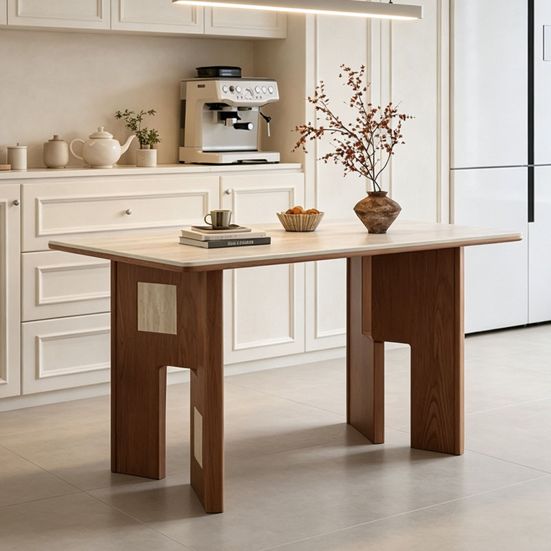 Table en pierre frittée French French, 29.5" H x 70.9" W x 35.4" D