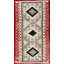 1930s Gray Tribal Antique American Navajo Carpet 4'9"x 6'9" Flatweave Wool Rug