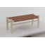 Banc de maison en cuir tissé à la main Cole avec base en bois beige Cole-1033779619