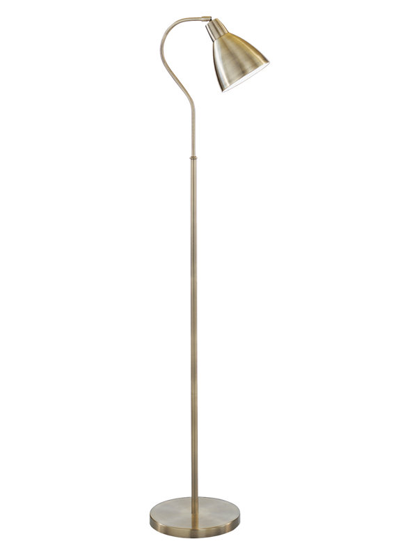 Carla 145cm Arched Floor Lamp, Antique Brass