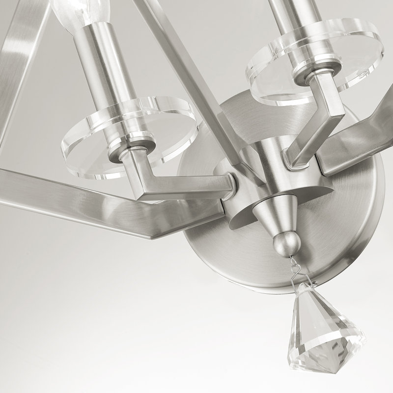 Holmfrith Steel Flush Mounted Sconce, Brushed Nickel