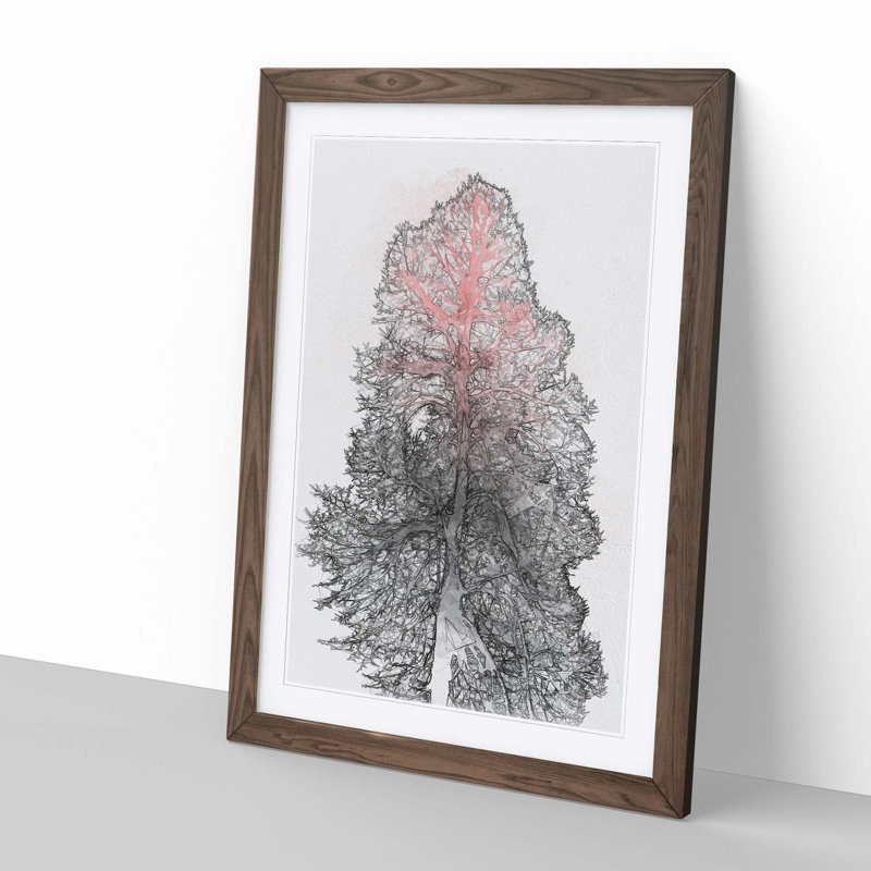 Colour of the Tree in Abstract - Picture Frame Graphic Art Print, Walnut Framed, 87cm H x 62cm W x 2cm D