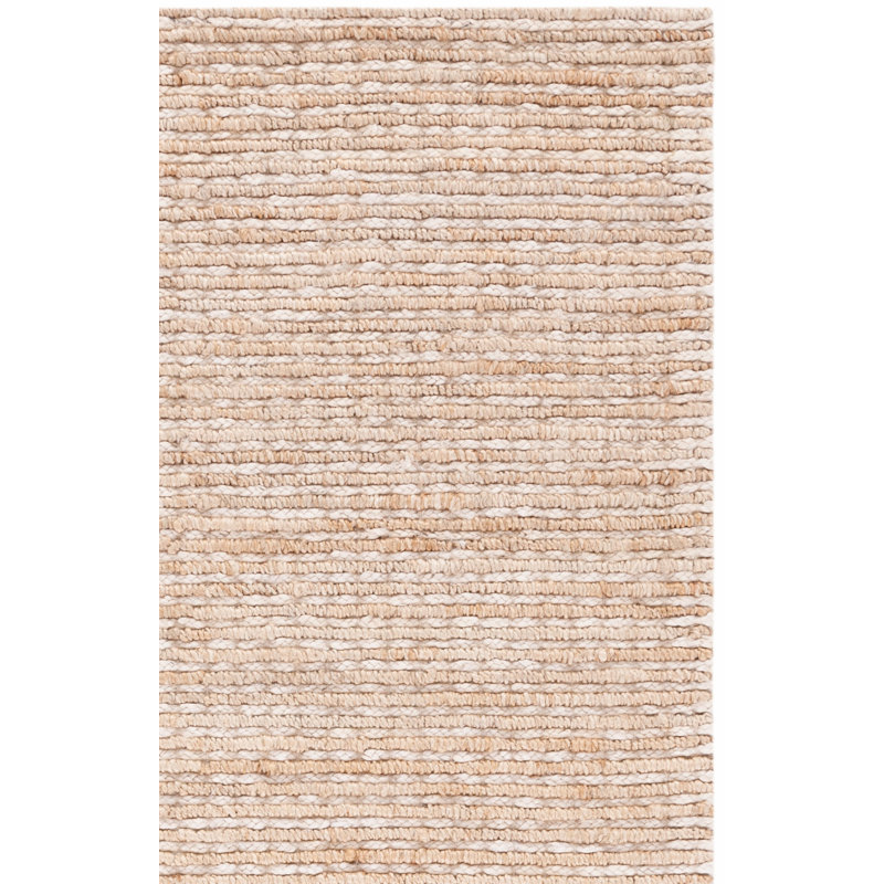 Tapis rayé en jute tissé à la main Jamesyn, Rectangle 4 pi x 6 pi